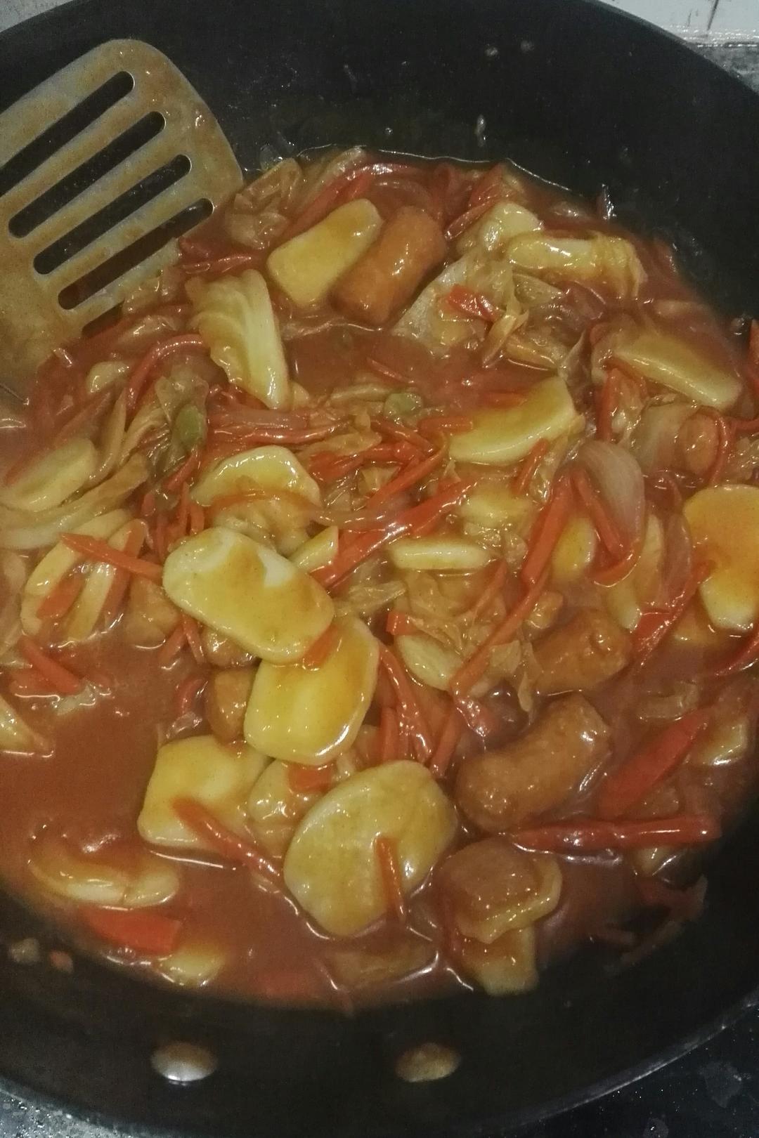 韩式辣炒年糕（or网红芝士套路之芝心年糕）