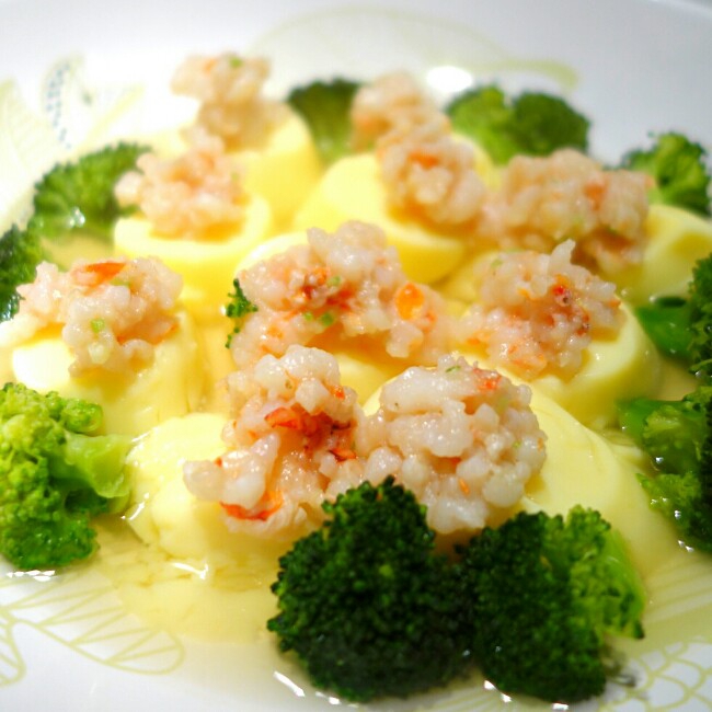 日本豆腐蒸虾仁
