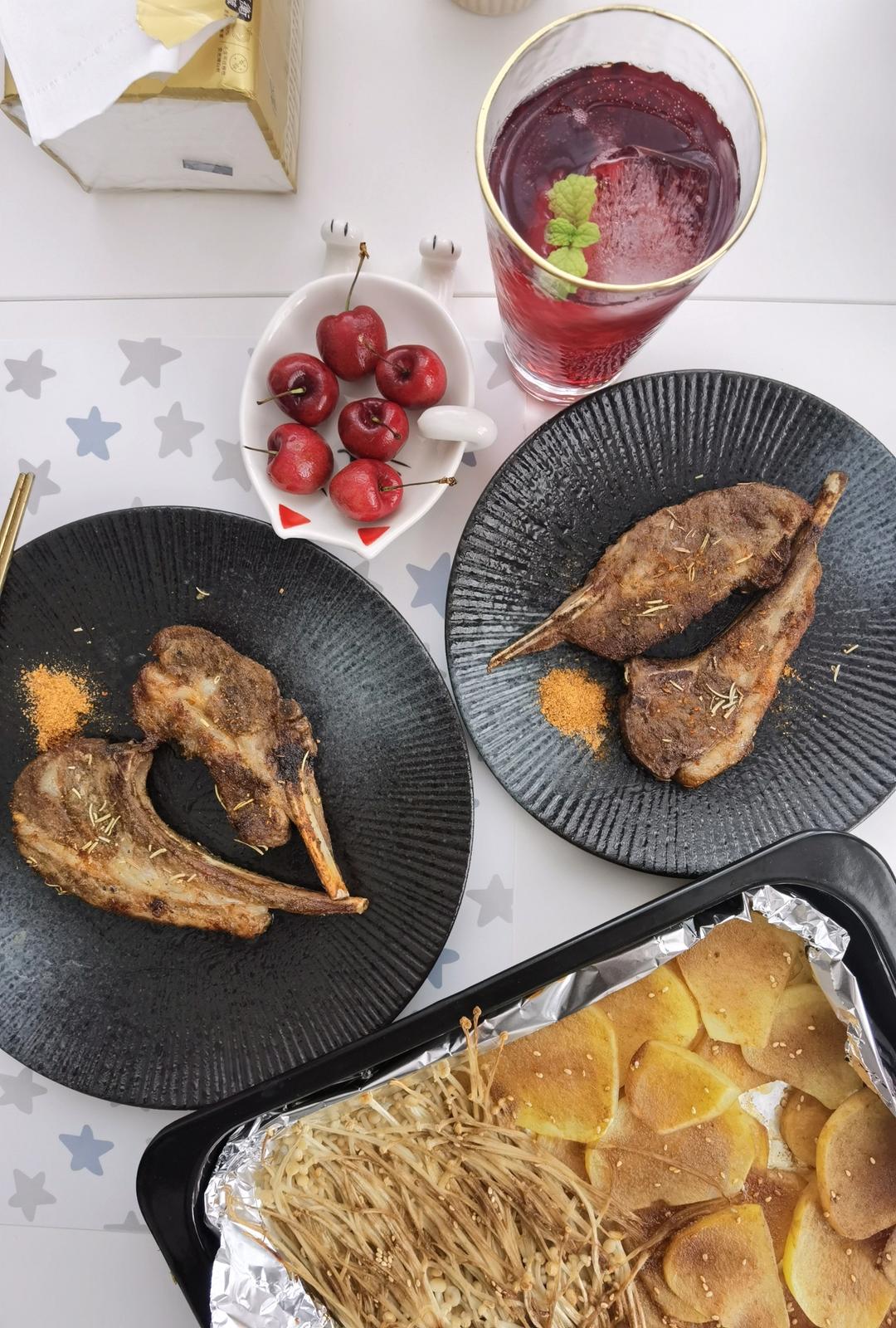 超简单 空气炸锅烤羊排