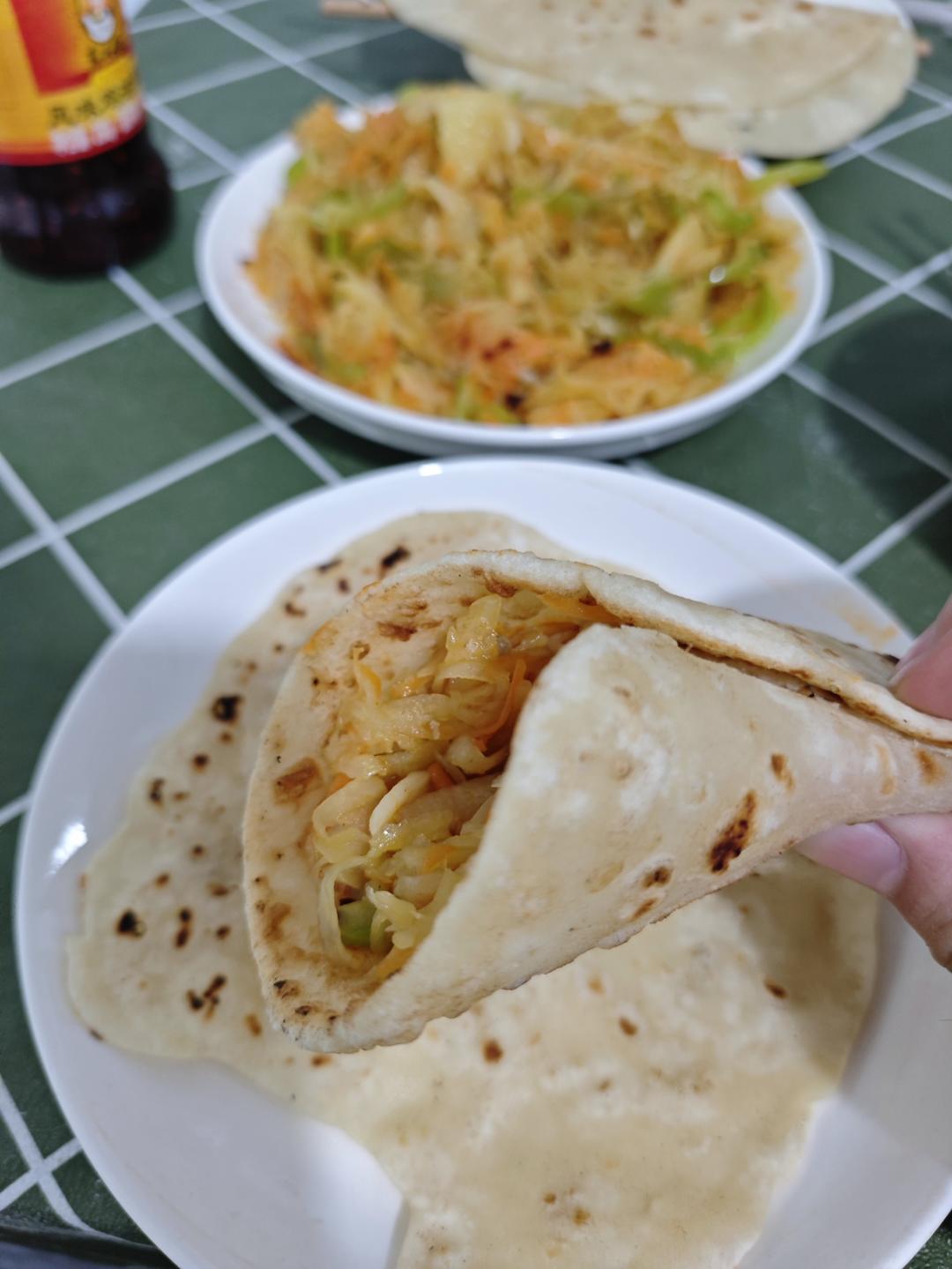 家常土豆丝卷饼