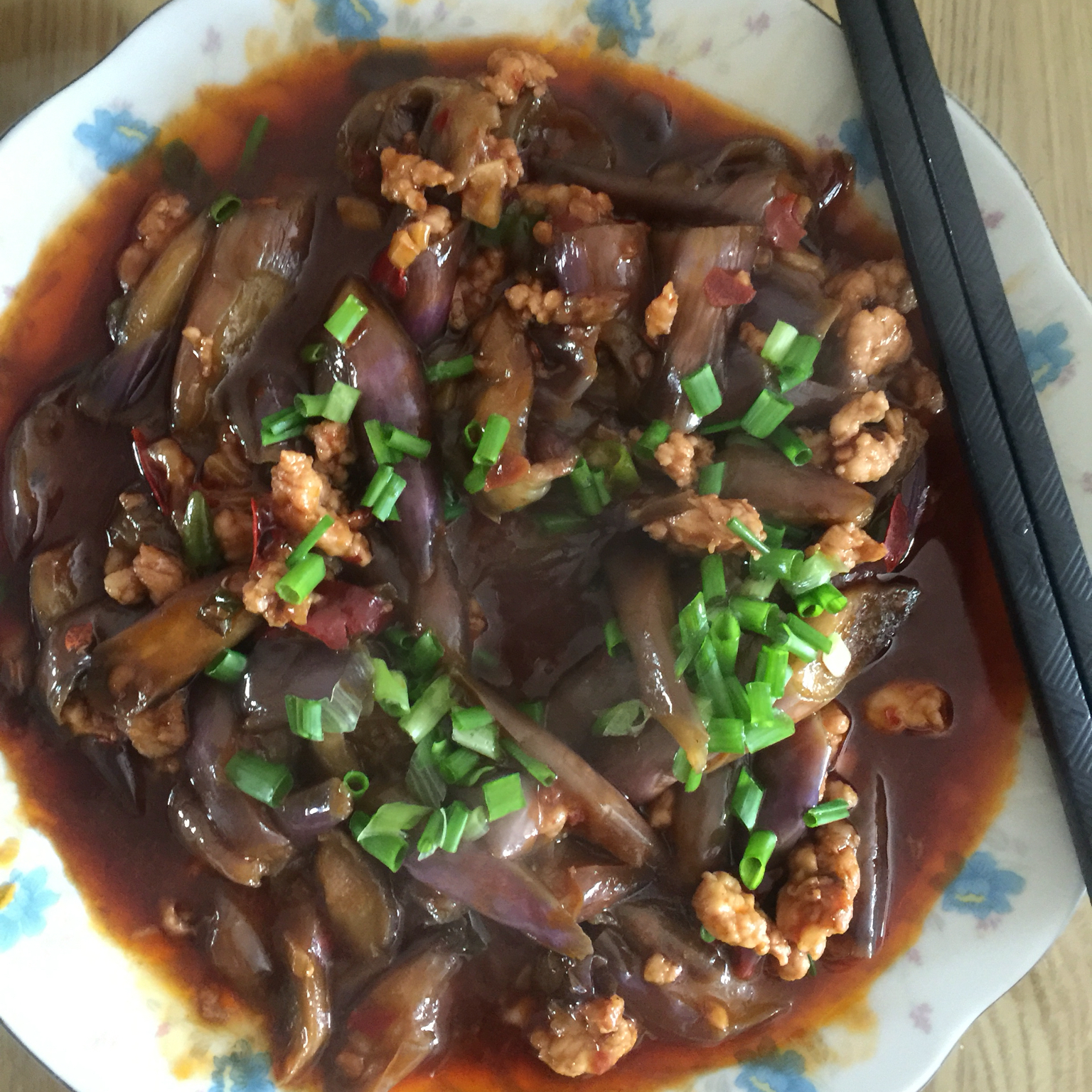 红烧肉沫茄子