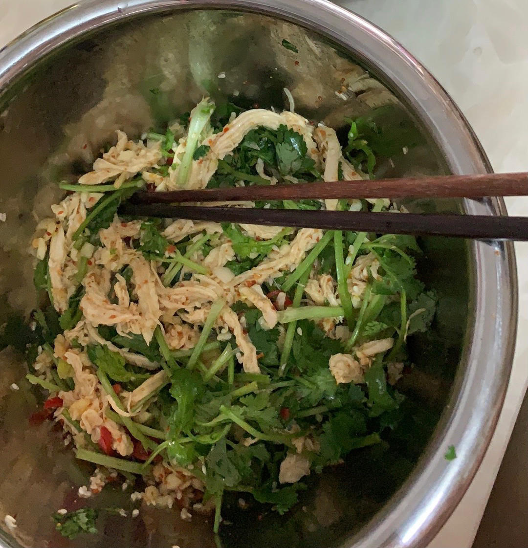 凉拌鸡胸肉丝