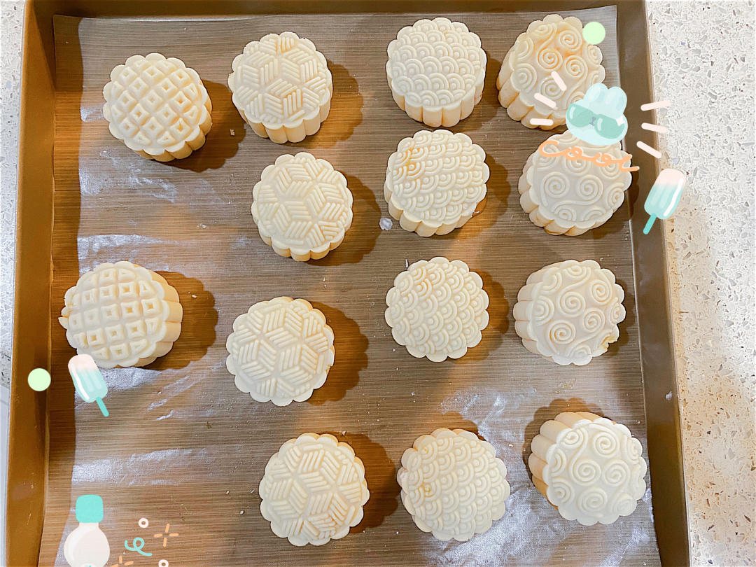 流心奶黄月饼（无吉士粉/转化糖浆版本）【曼食慢语】