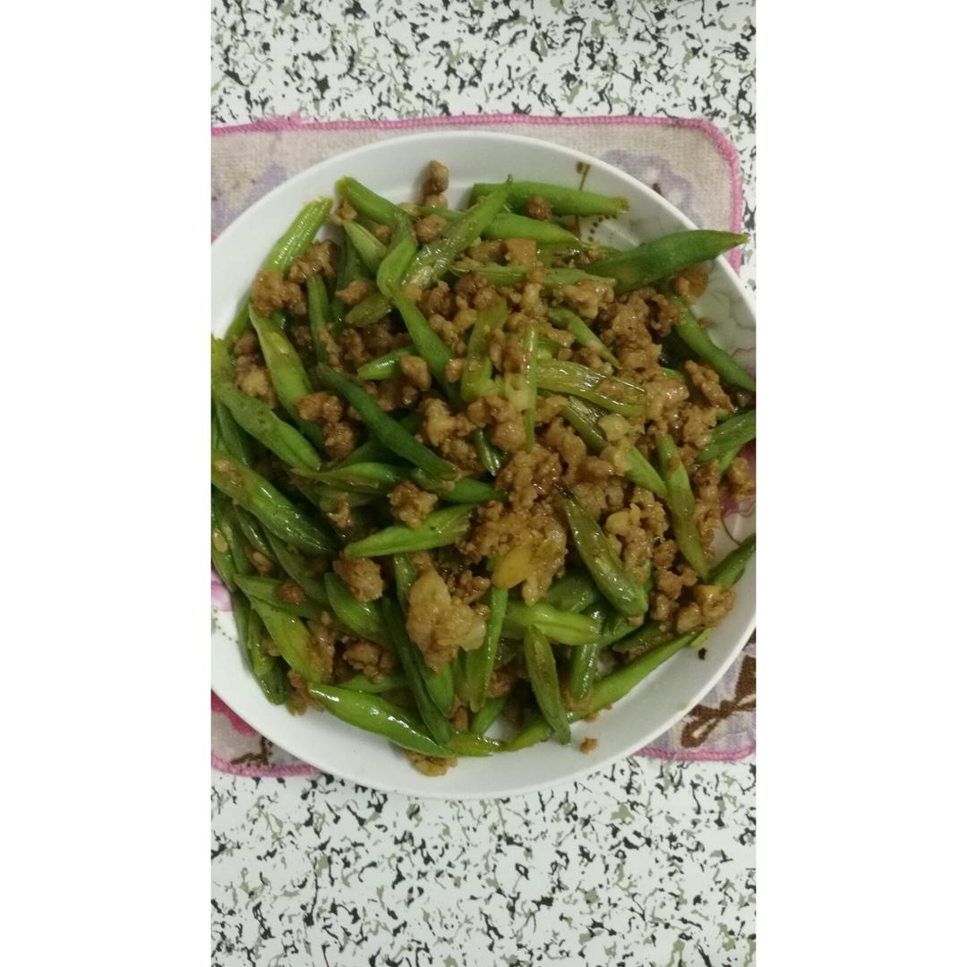 肉沫豆角下饭菜