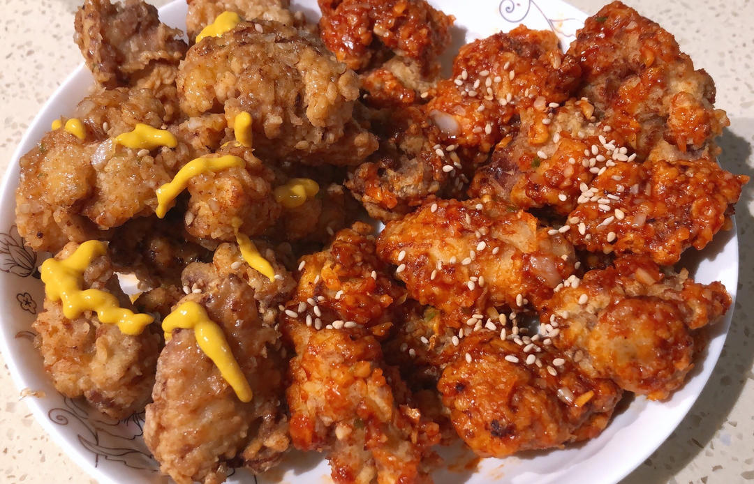 韩式双拼炸鸡-蜂蜜黄油&甜辣