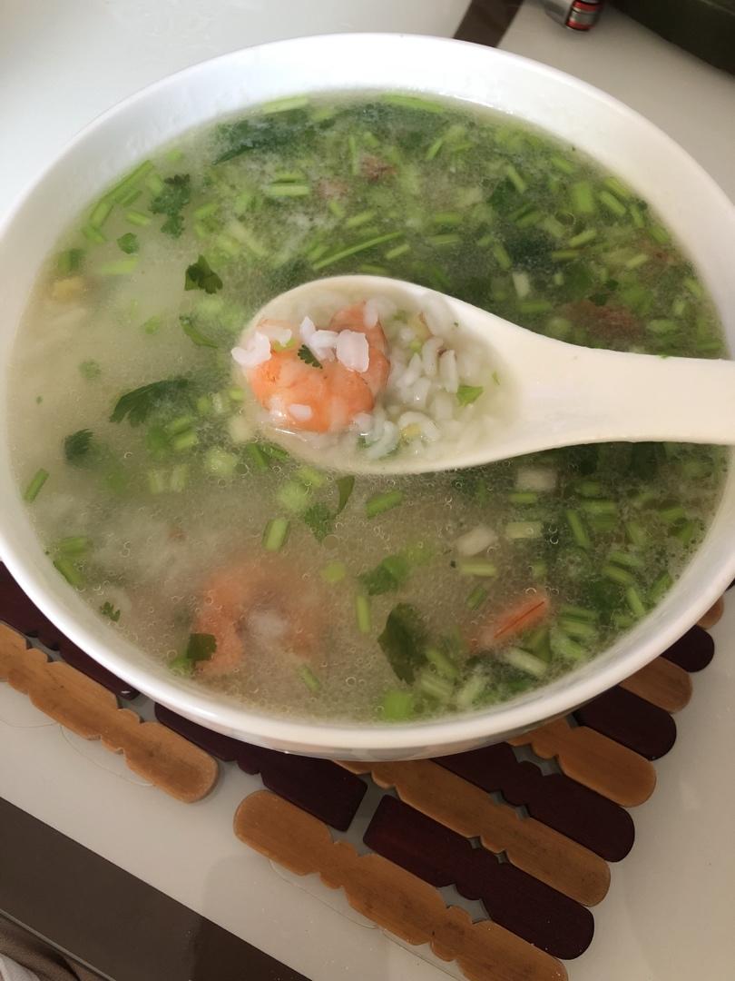 鲜虾砂锅粥