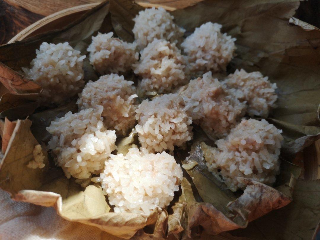 蒸糯米牛肉丸子