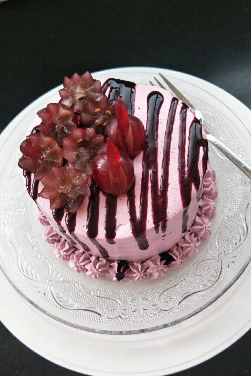 渐变蓝莓冻芝士蛋糕（免烤）