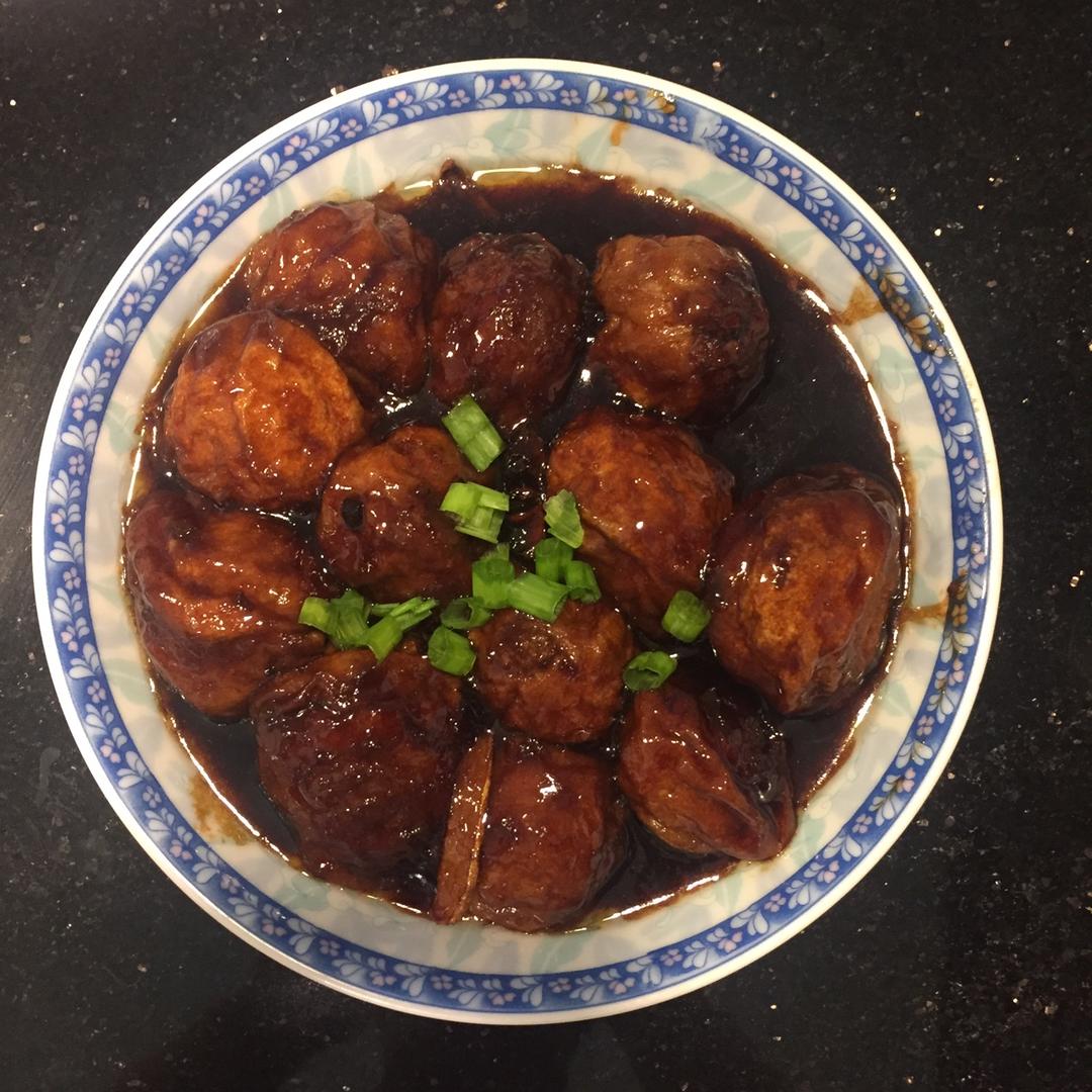 红烧油面筋塞肉