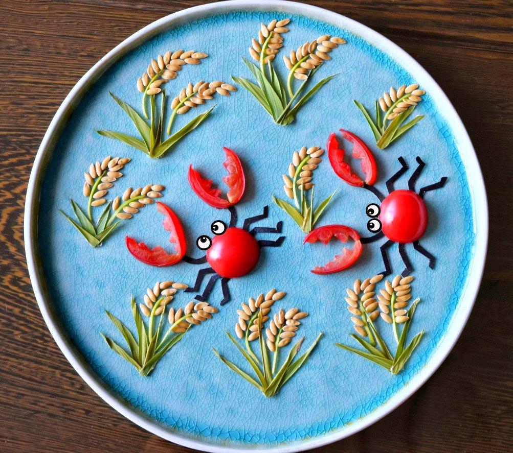 鱼头616做的我的蔬果盘画动物篇