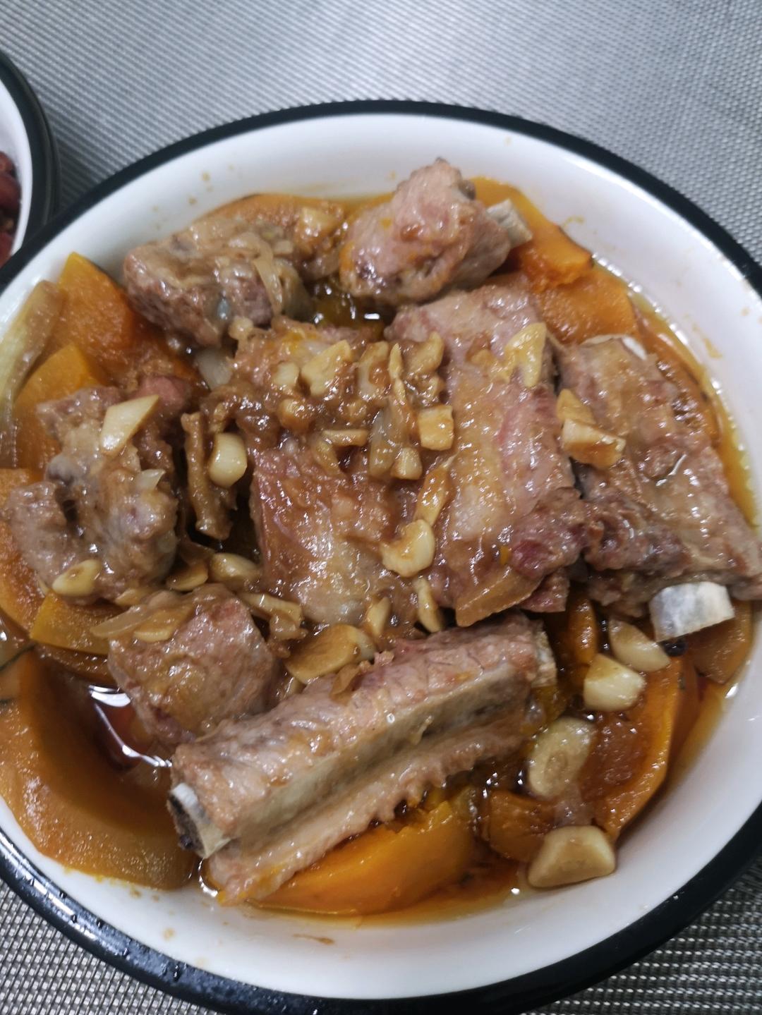 南瓜蒸排骨