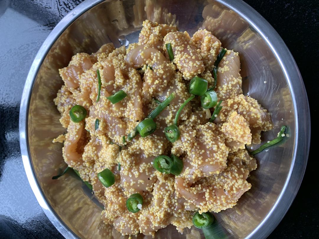蒸小米鸡胸