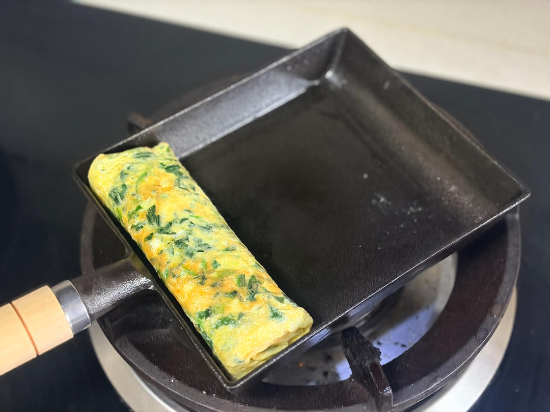 简易版菠菜鸡蛋卷懒人菜