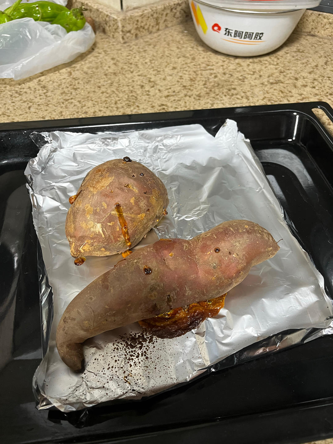 【糯唧唧的烤红薯】糖油四溢皮肉分离外糯里嫩吸溜着吃！