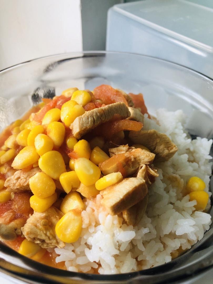 不加一滴油！好吃到爆的茄汁玉米鸡胸肉