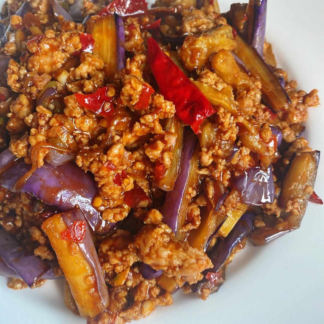 红烧肉沫茄子