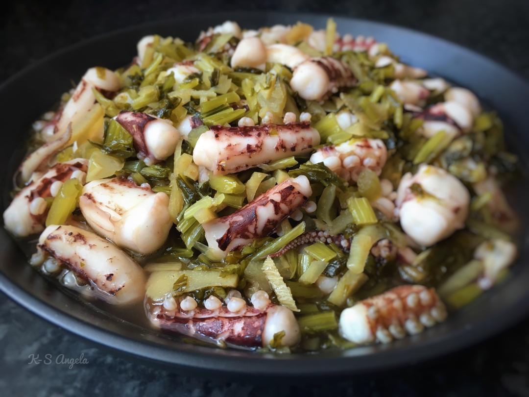 k-s_angela做的咸菜(雪里蕻)炒墨鱼