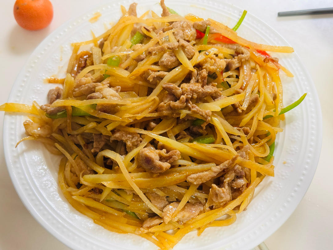 酸辣土豆肉丝——绝对最好吃！