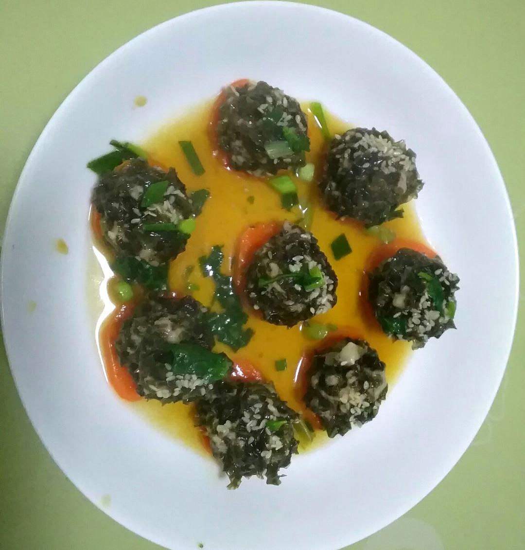蒸紫菜肉丸