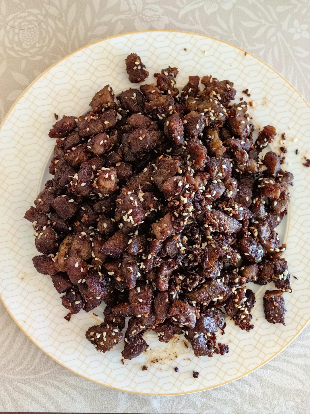 喷香的孜然羊肉粒