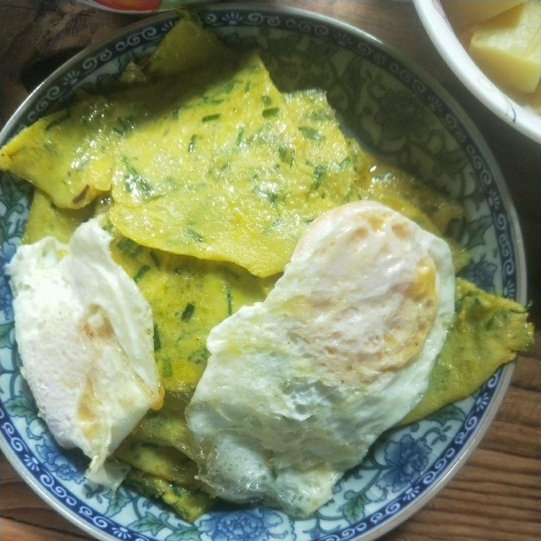 韭菜鸡蛋饼