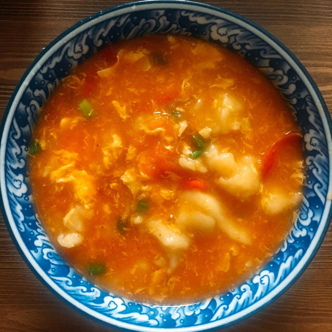 西红柿鸡蛋疙瘩汤
