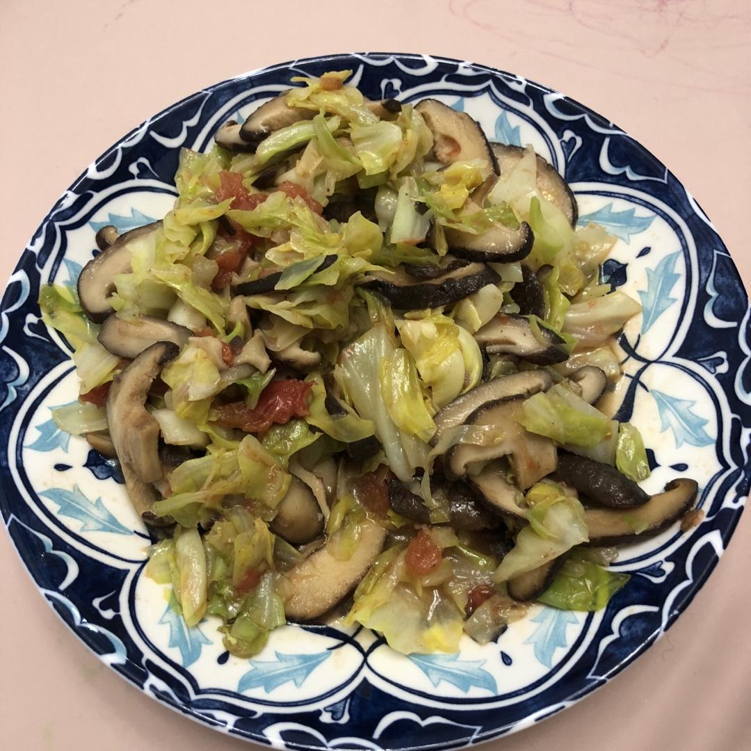 香菇龙芽菜烩番茄