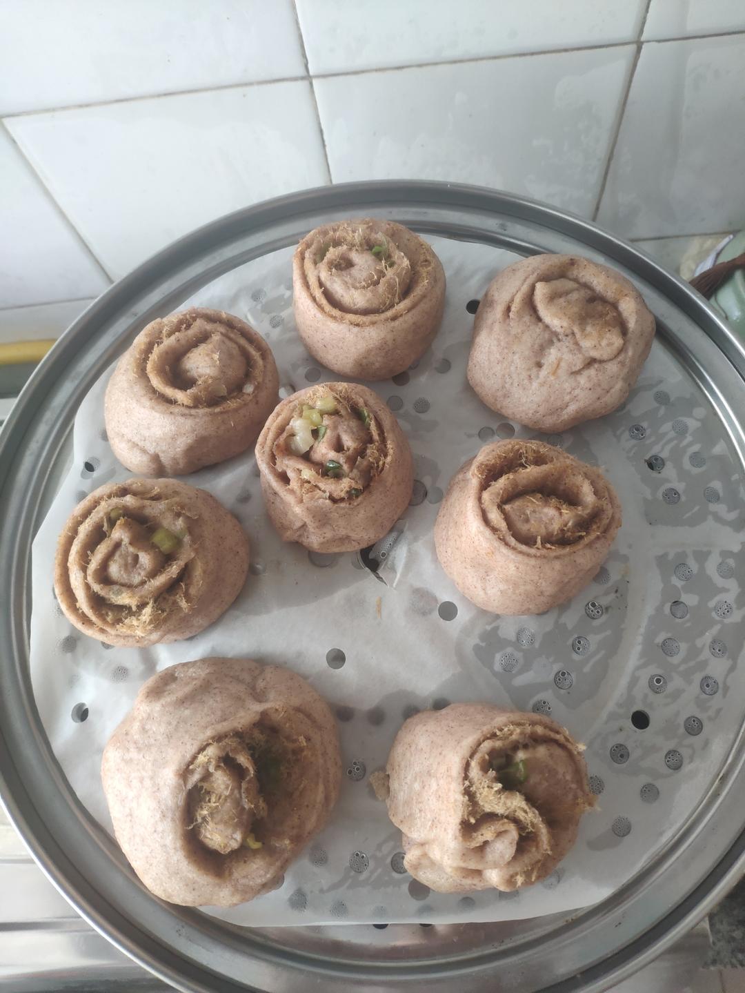 简易版肉松葱花卷