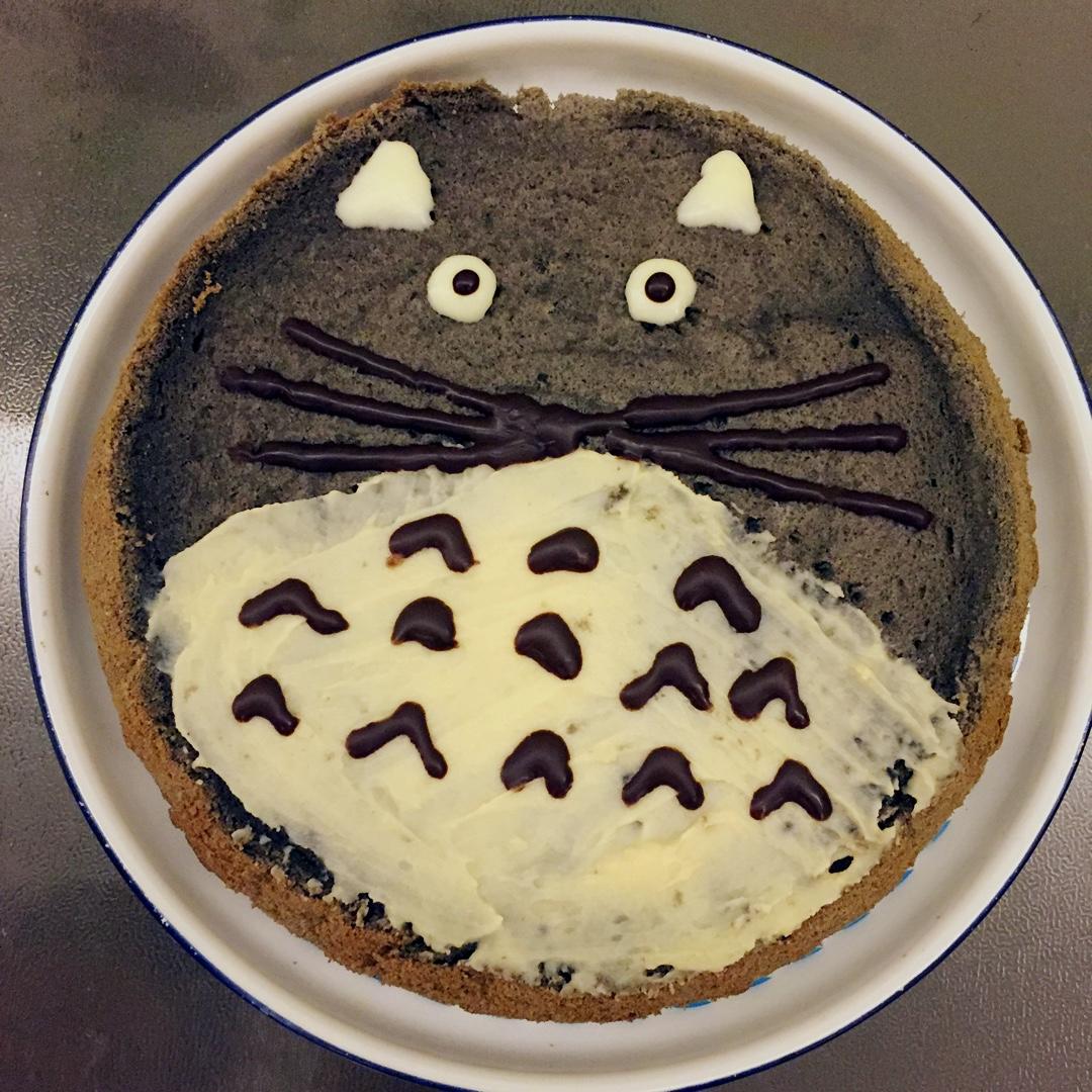 Totoro龙猫 黑芝麻戚风 （视频菜谱）