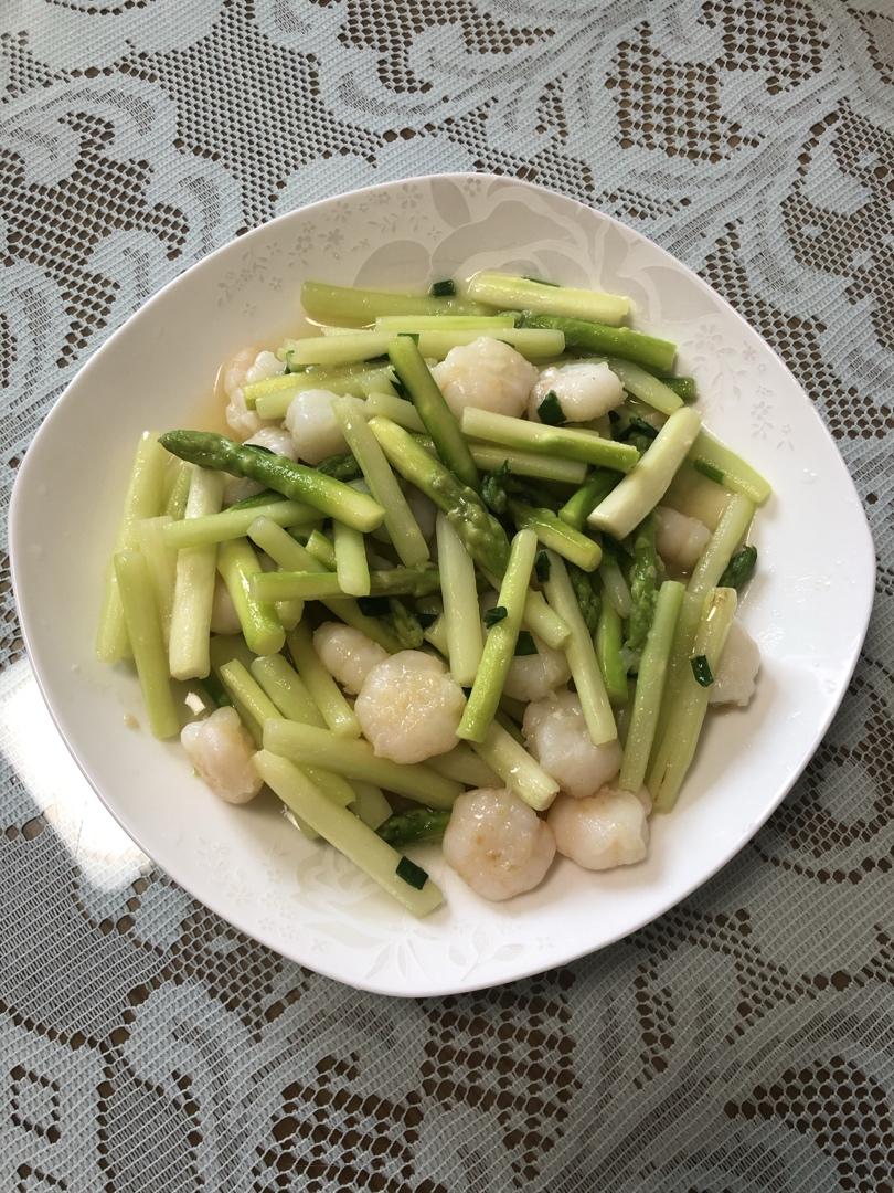 清炒芦笋虾仁