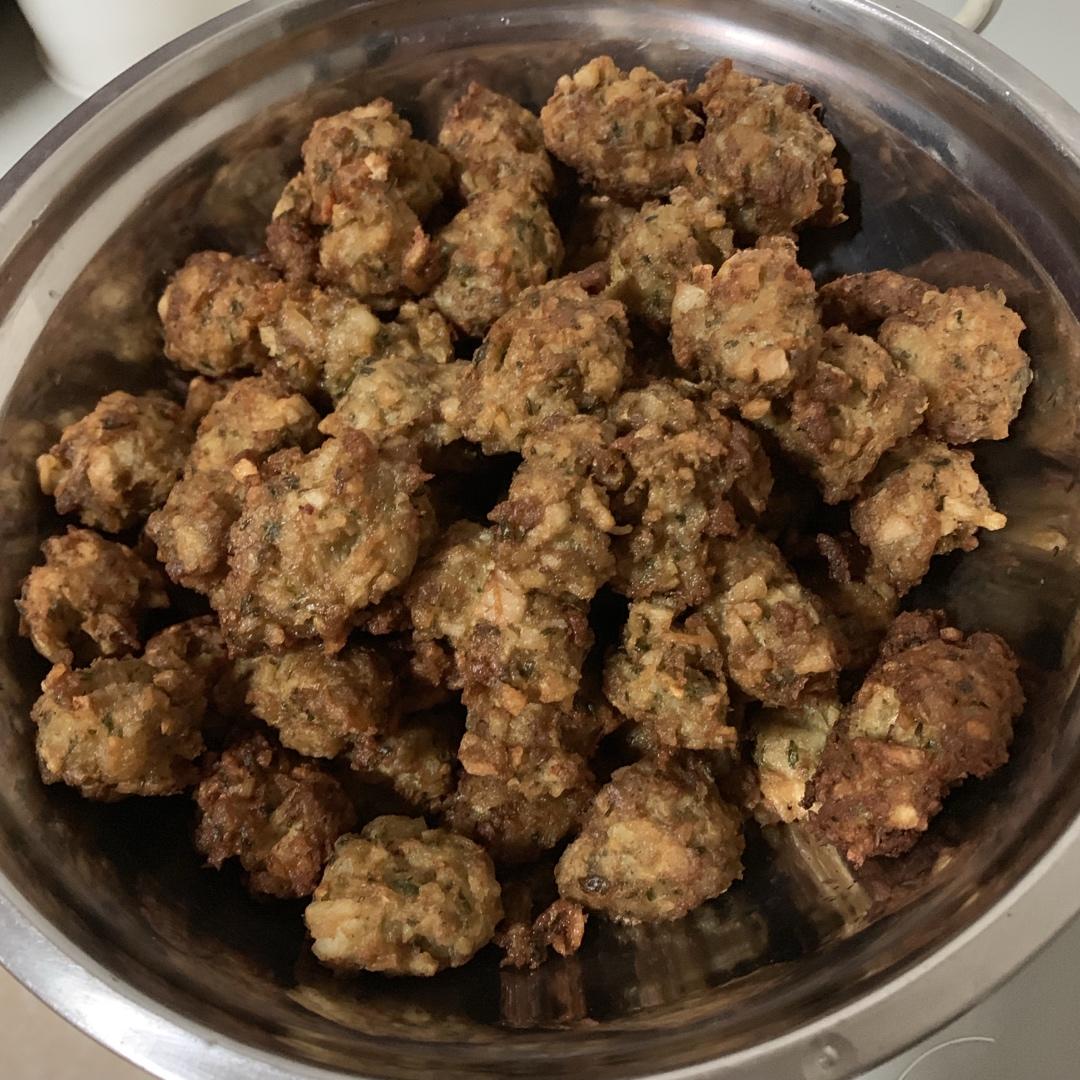 炸莲藕猪肉丸子-年味