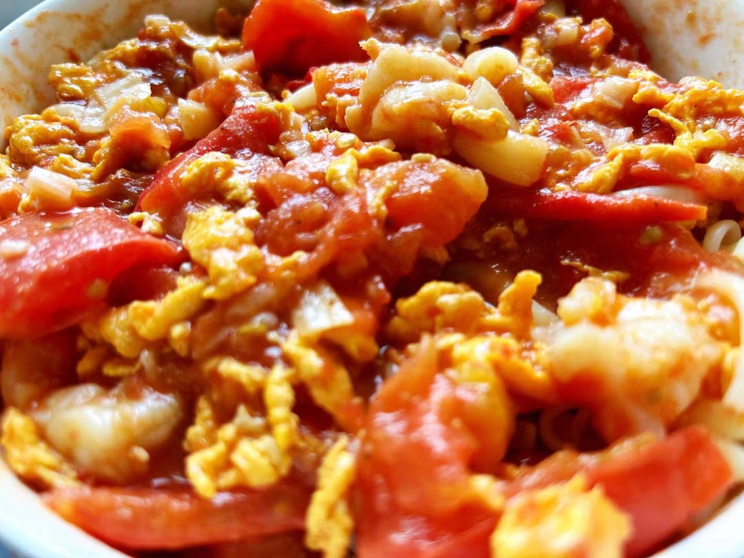 番茄鸡蛋炒通心粉