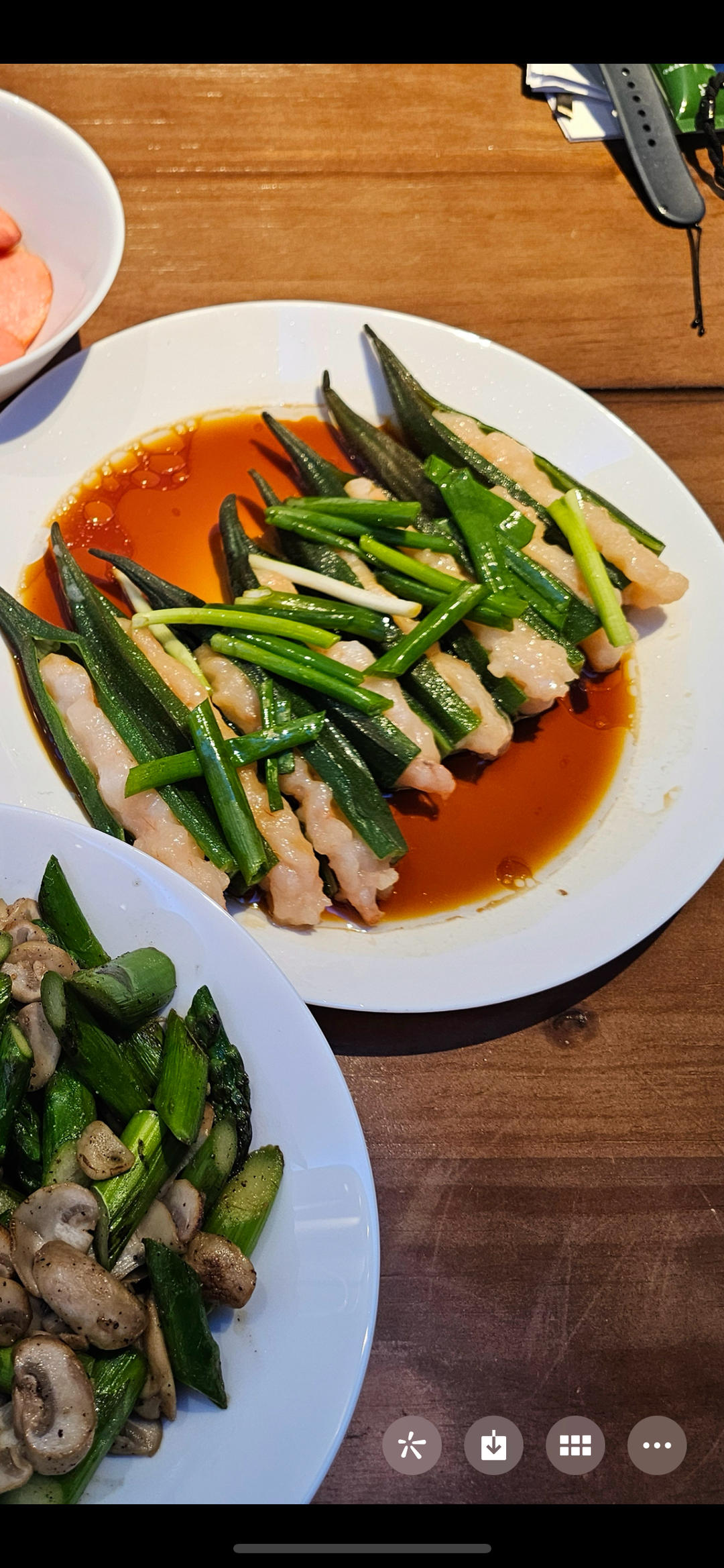 虾滑酿秋葵