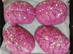 养生少女粉紫薯肉松海苔麻薯软欧包的做法 步骤10