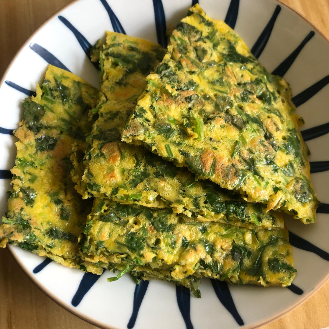 香菜鸡蛋饼