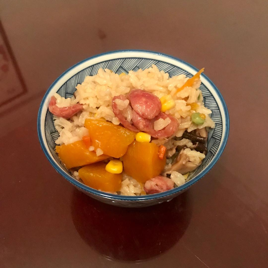 美味到不行的南瓜饭