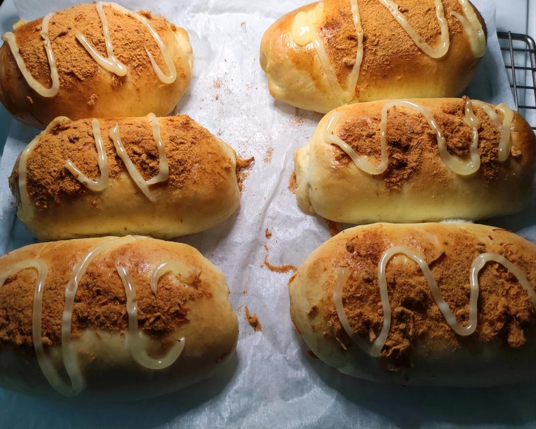 香葱火腿肉松面包