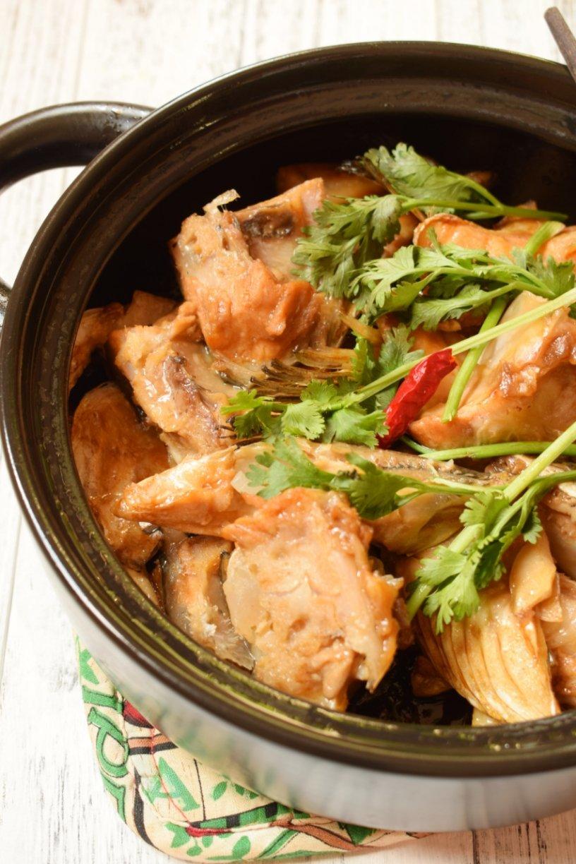 雨过心晴88做的【中餐厅】张亮版～砂锅三文鱼头