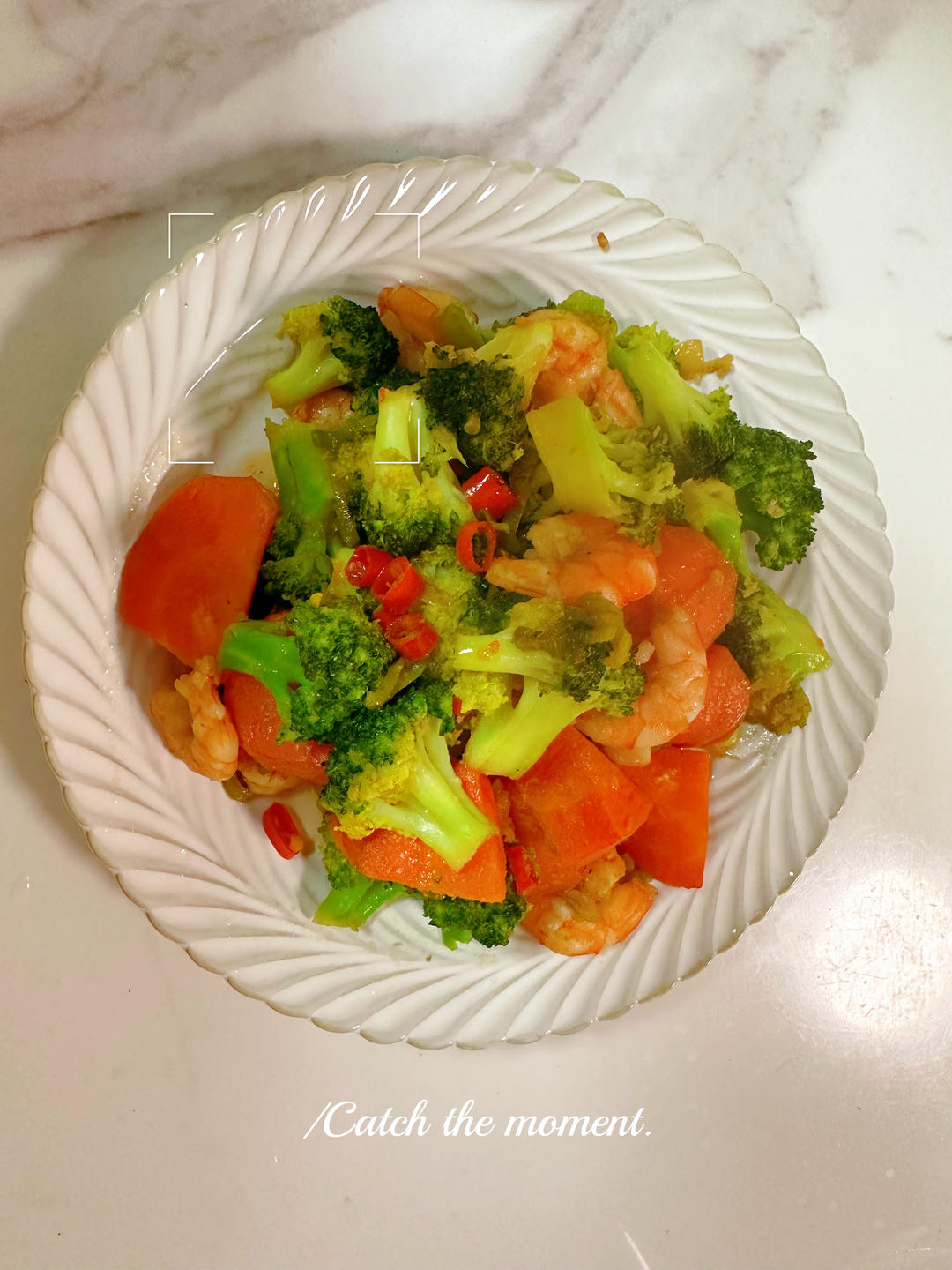 西兰花虾仁炒胡萝卜🥕
