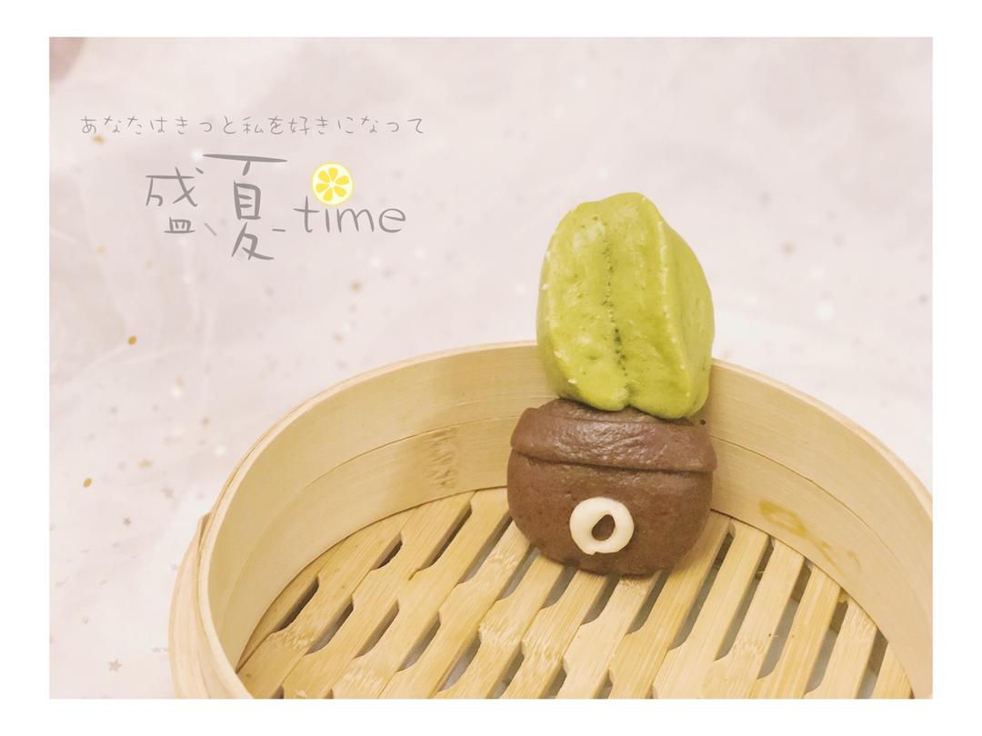 吃草系列LOVE--小清新仙人掌造型馒头O