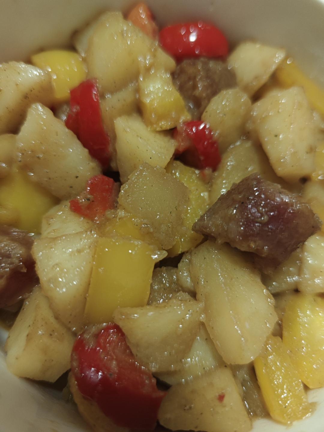 烧烤风味的土豆小香肠