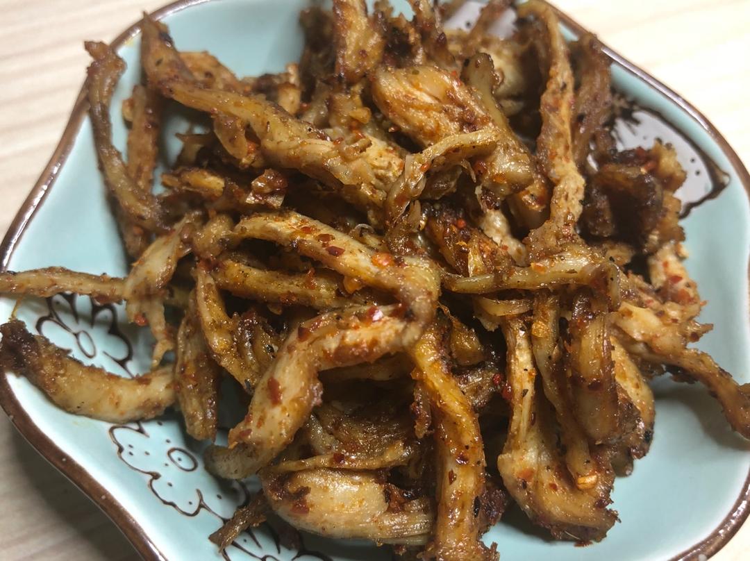 减脂小零食鸡肉干丝（无油版，不需烤箱）