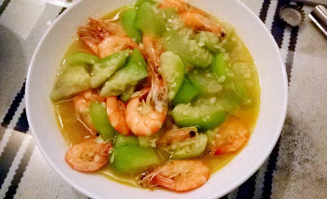 丝瓜炒虾仁