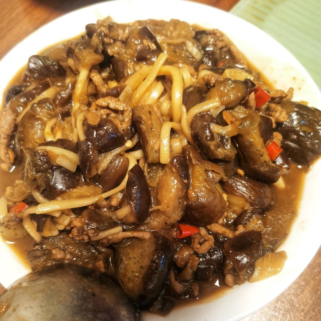 美味一锅出！茄子焖面！