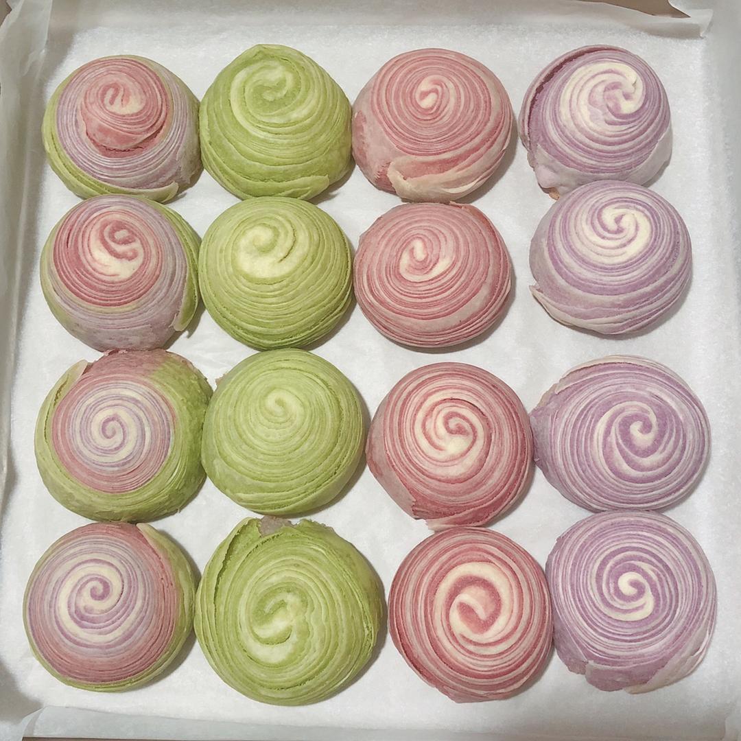 麻薯香芋酥/台湾大甲芋头酥(无猪油完美复刻2015.10修订各种抹茶酥、绿茶酥、蛋黄酥、紫薯酥通用哟）