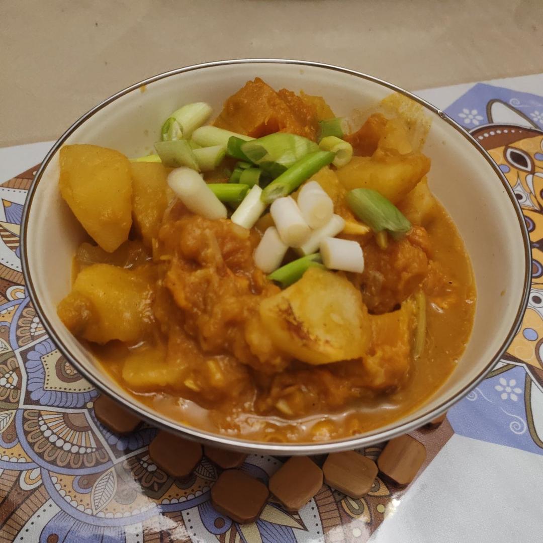 素食之南瓜炖土豆