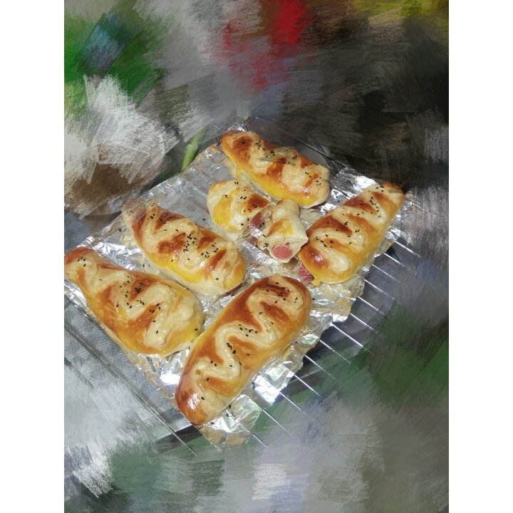 火腿肠早餐面包（一次发酵法）