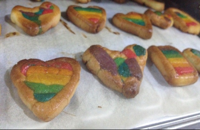 绝对惊呆所有人的彩虹心曲奇（26张超详细图步骤绝对良心）