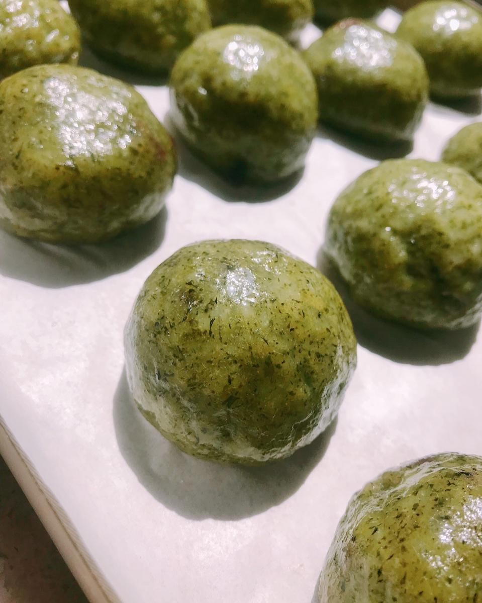 《Tinrry+》咸蛋黄肉松青团+红豆沙青团