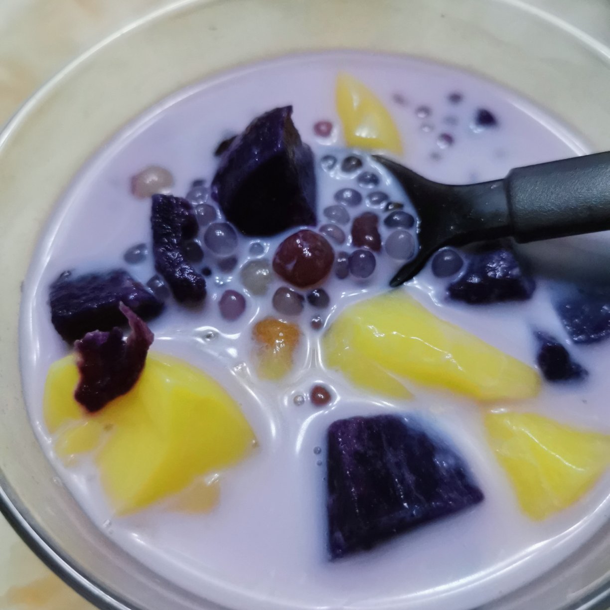 芋圆西米紫薯椰汁(再也不用去鲜芋仙啦)